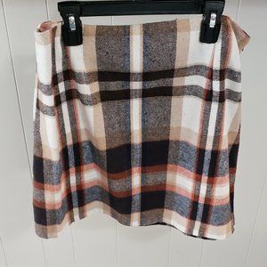 Brand New Shein Multi Colored Plaid Skirt Size L